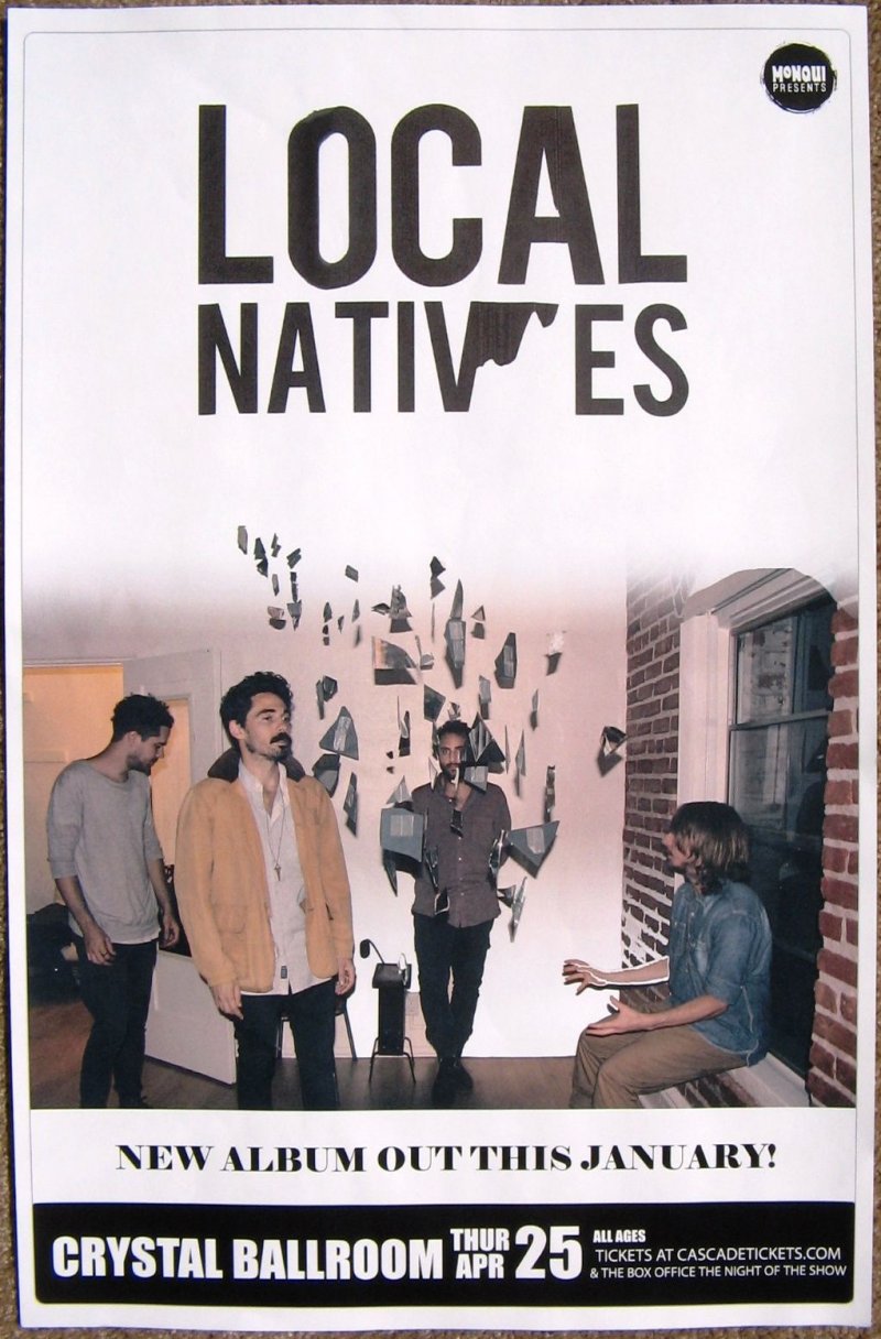 Image 0 of LOCAL NATIVES 2013 Gig POSTER Portland Oregon Concert