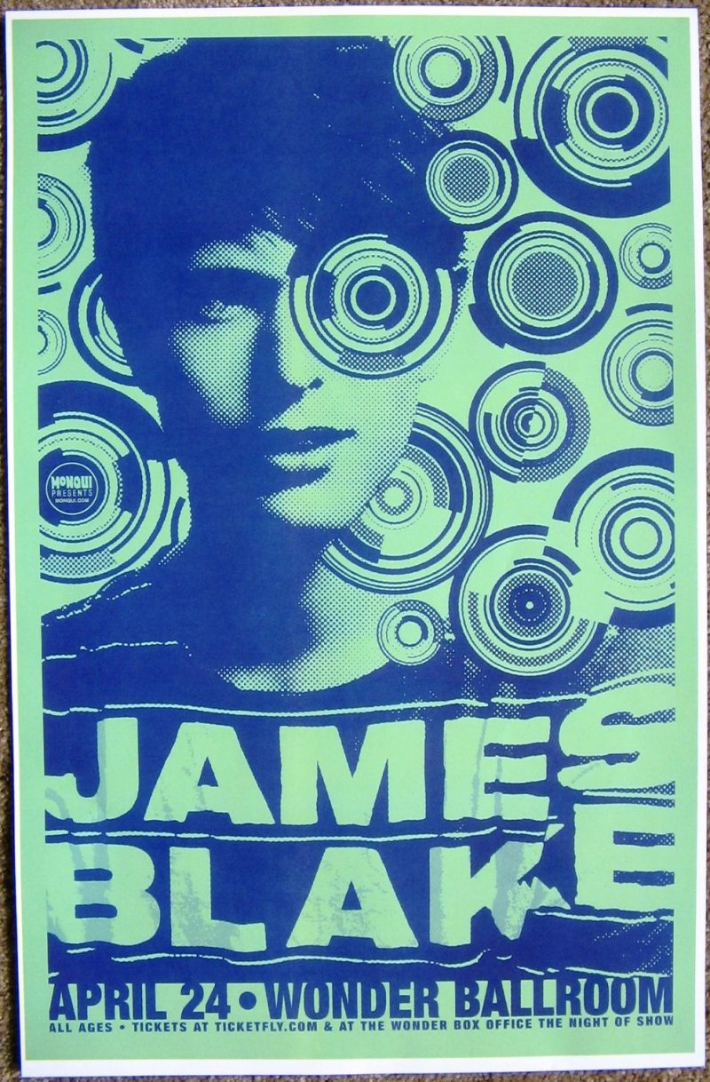Image 0 of Blake JAMES BLAKE 2013 Gig POSTER Portland Oregon Concert 