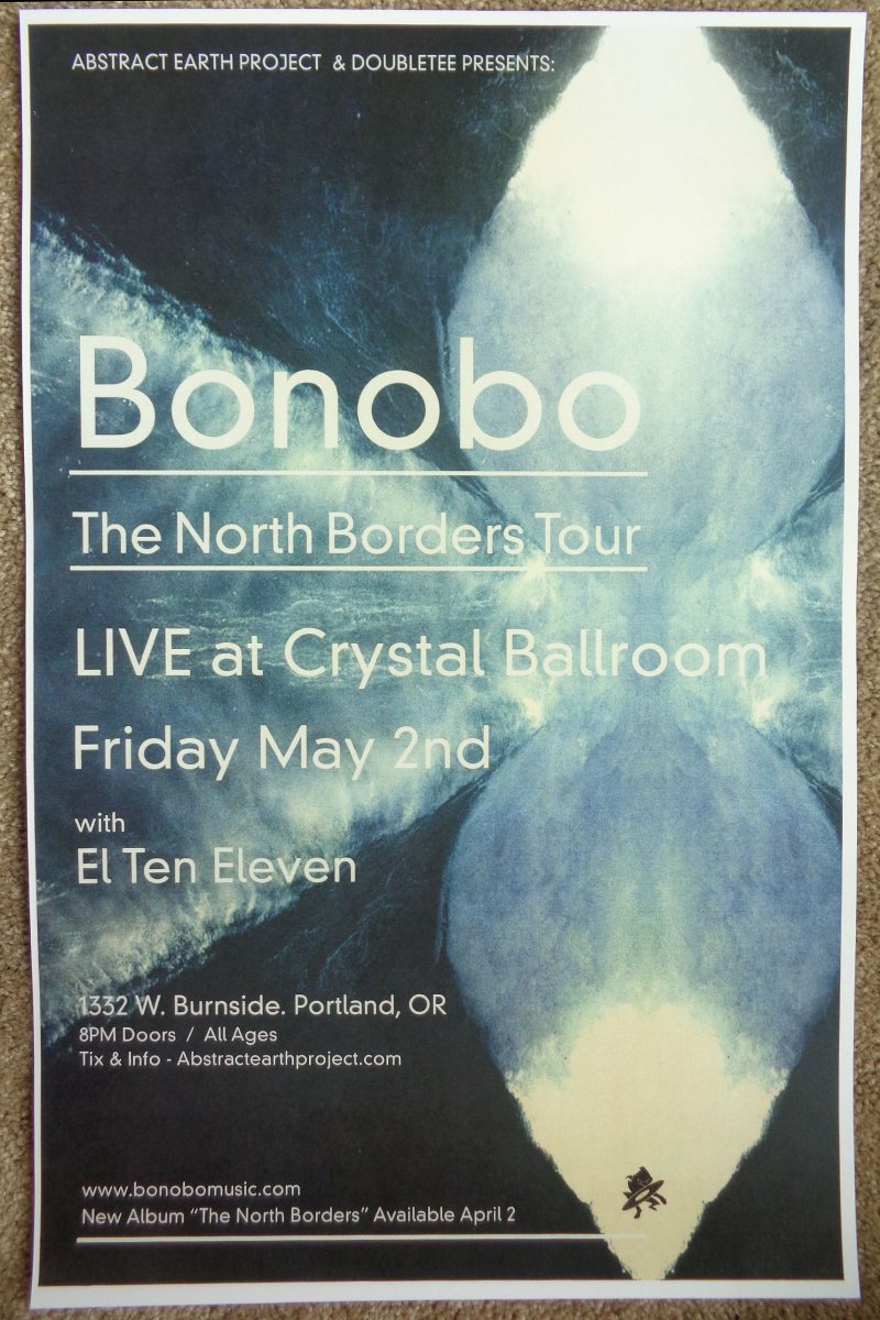 Image 0 of BONOBO 2013 Gig POSTER Portland Oregon Concert