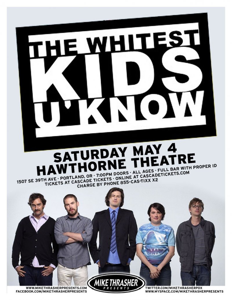 Image 0 of WHITEST KIDS U' KNOW 2013 Gig POSTER Trevor Moore Portland Oregon Comedy  