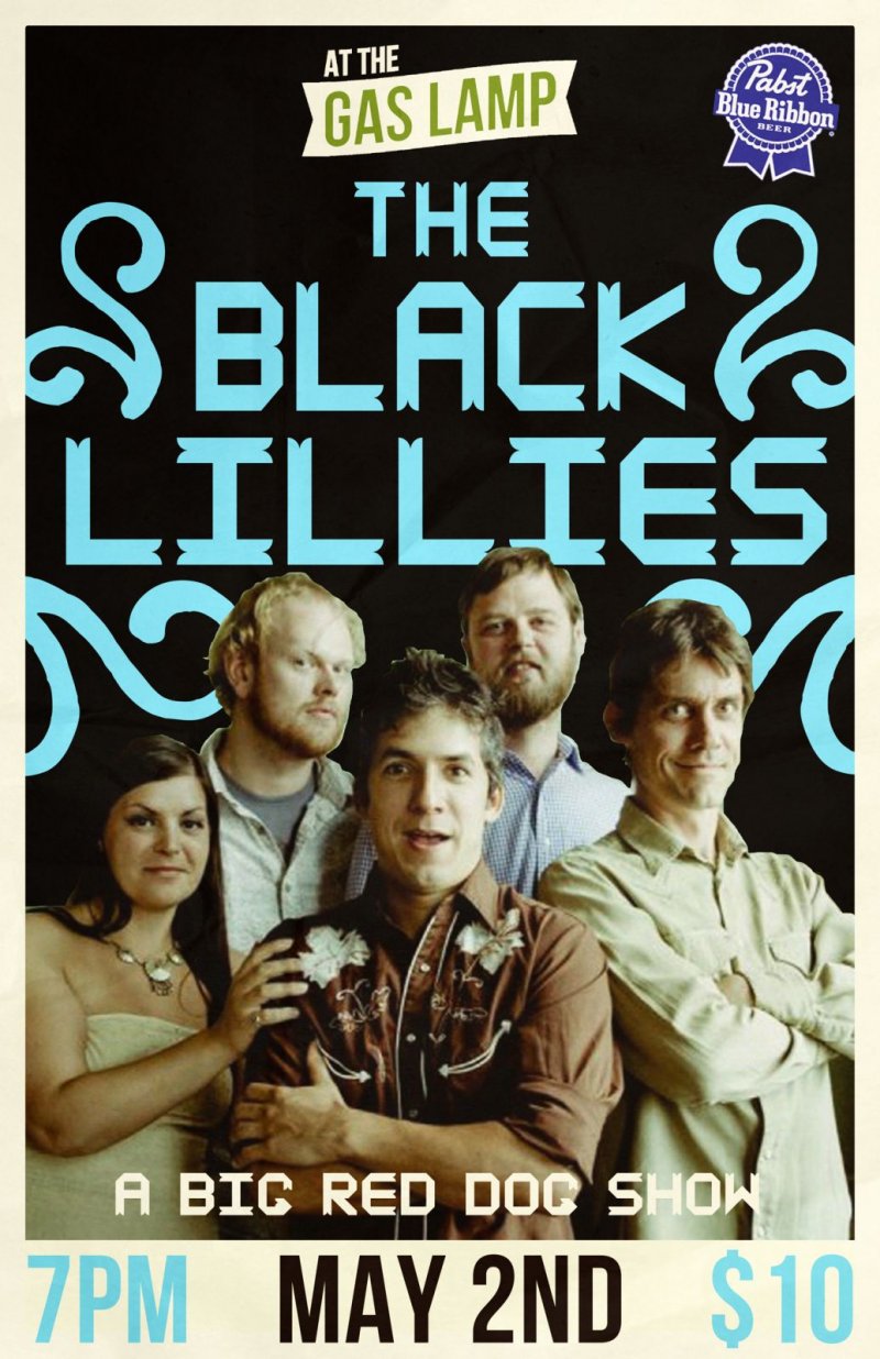 Image 0 of BLACK LILLIES 2013 Gig POSTER Des Moines Iowa Concert 