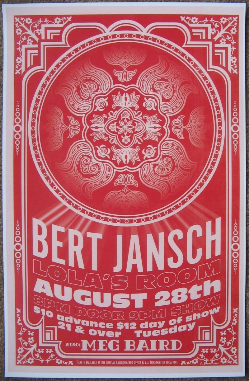 Image 0 of Jansch BERT JANSCH 2007 Gig POSTER Portland Oregon Concert