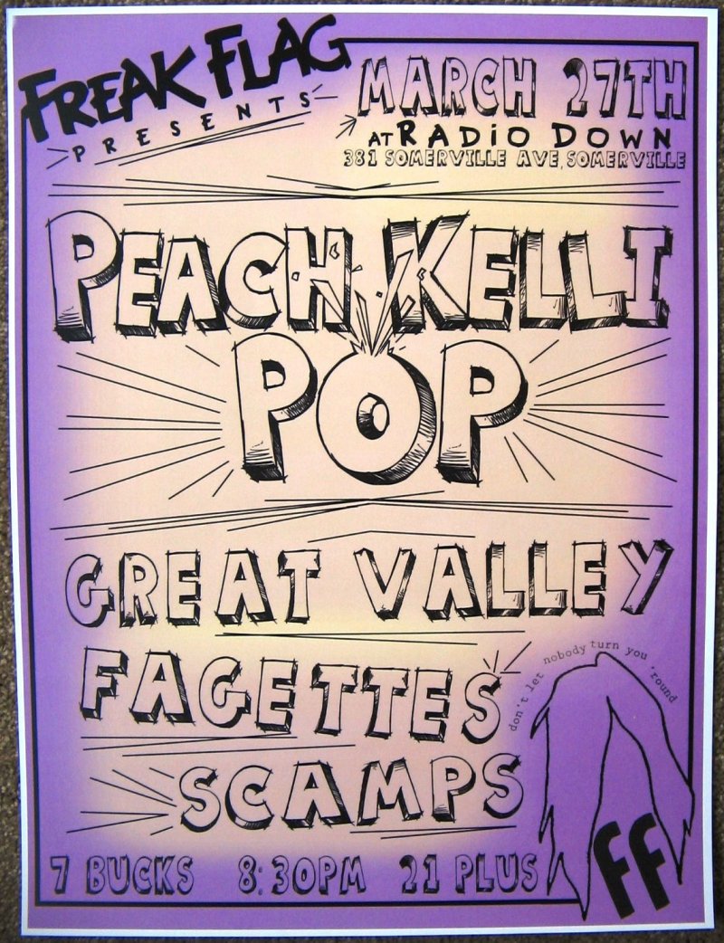 Image 0 of PEACH KELLI POP 2013 Gig POSTER Allie Hanlon Concert Somerville Massachusetts