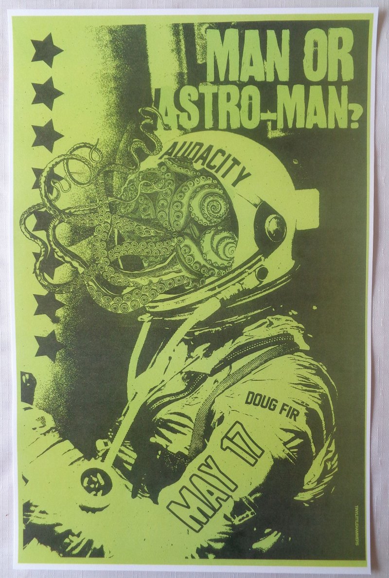 Image 0 of MAN OR ASTRO-MAN? 2013 Gig POSTER Portland Oregon Concert 