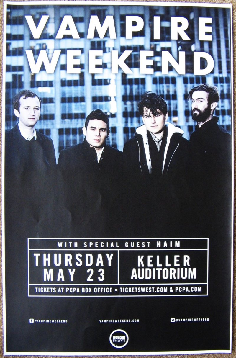 Image 0 of VAMPIRE WEEKEND 2013 Gig POSTER Portland Oregon Concert