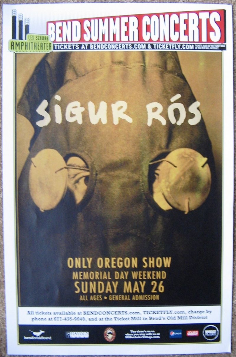 Image 0 of SIGUR ROS 2013 Gig POSTER Bend Oregon Concert