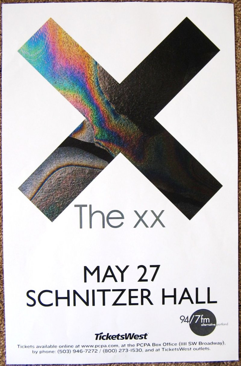 Image 0 of XX THE XX 2013 Gig POSTER Portland Oregon Concert