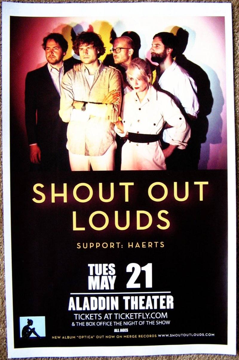 Image 0 of SHOUT OUT LOUDS 2013 Gig POSTER Portland Oregon Concert Version 2