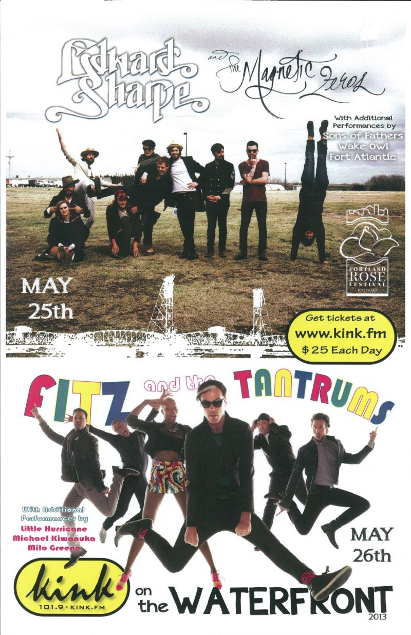 Image 0 of EDWARD SHARPE & MAGNETIC ZEROS / FITZ AND THE TANTRUMS POSTER 2013 Gig Portland