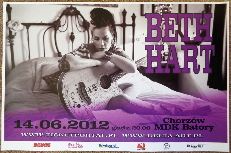 Image 0 of Hart BETH HART 2012 Gig POSTER Chorzow POLAND Concert 