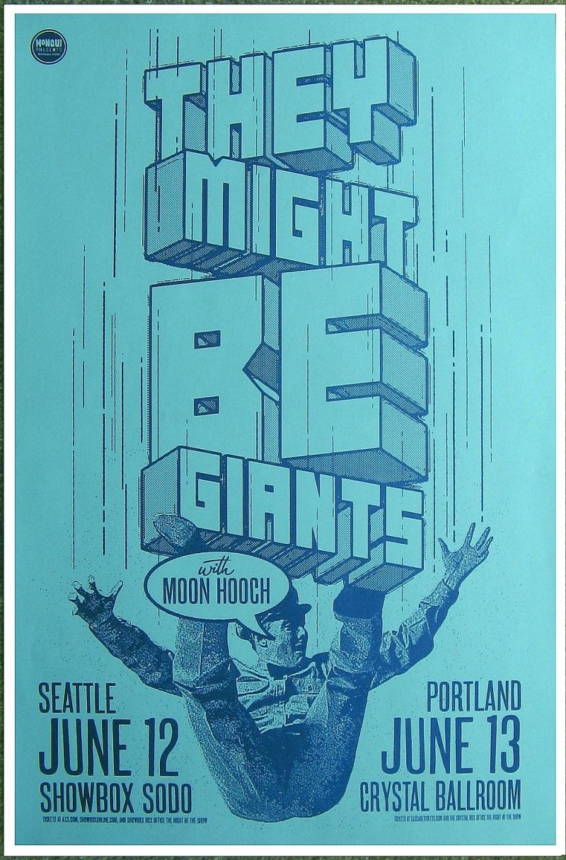 Image 0 of THEY MIGHT BE GIANTS 2013 Gig POSTER Seattle & Portland Oregon Concert 