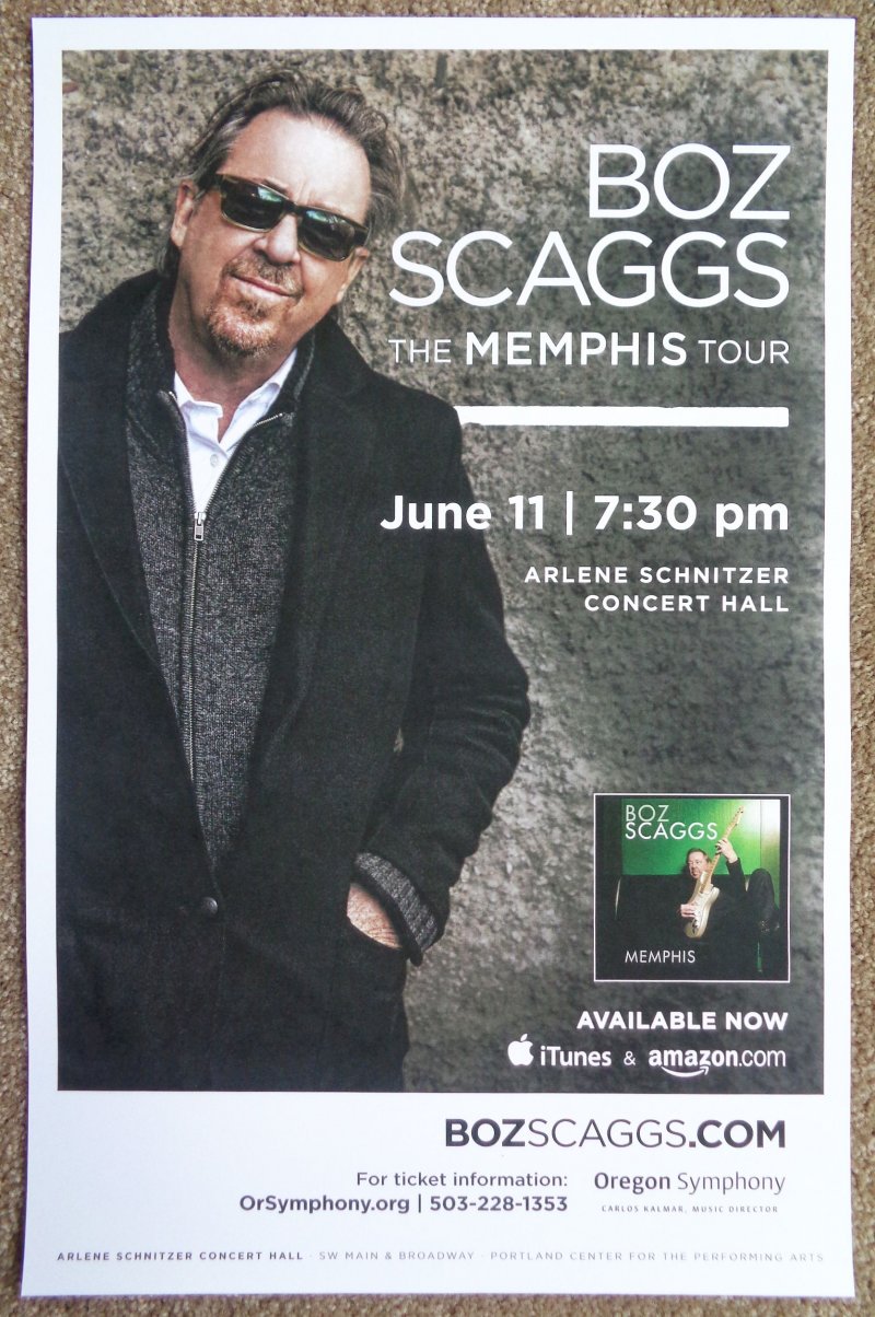 Image 0 of Scaggs BOZ SCAGGS 2013 Gig POSTER Portland Oregon Concert  