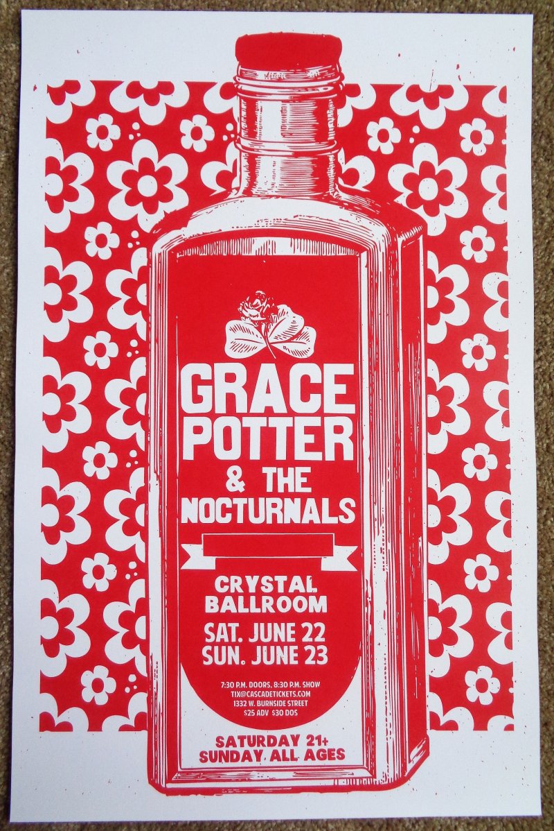 Image 0 of Potter GRACE POTTER AND THE NOCTURNALS 2013 Gig POSTER Portland Oregon Concert