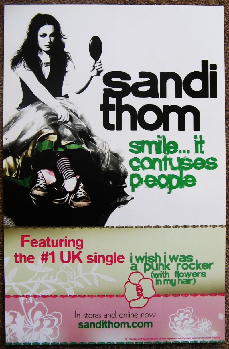 Image 0 of Thom SANDI THOM Album POSTER Smile It Confuses People 2006 2-Sided