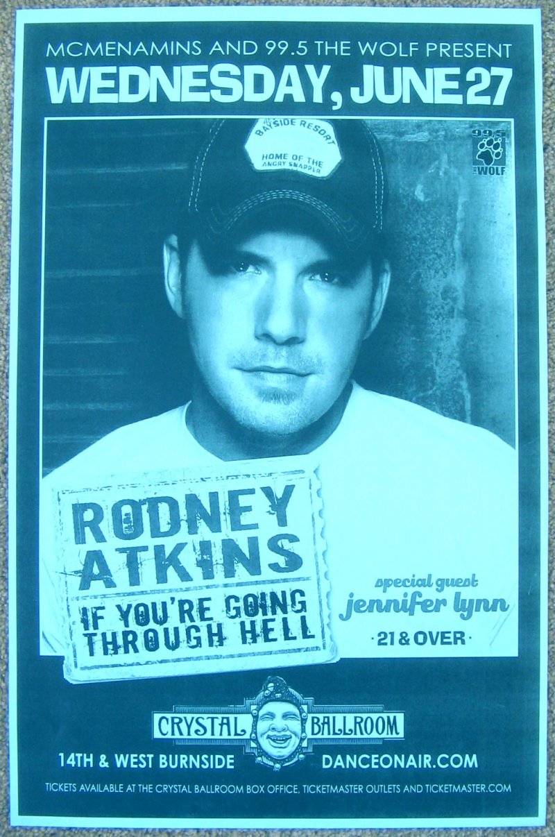 Atkins RODNEY ATKINS 2007 Gig POSTER Portland Oregon Concert 