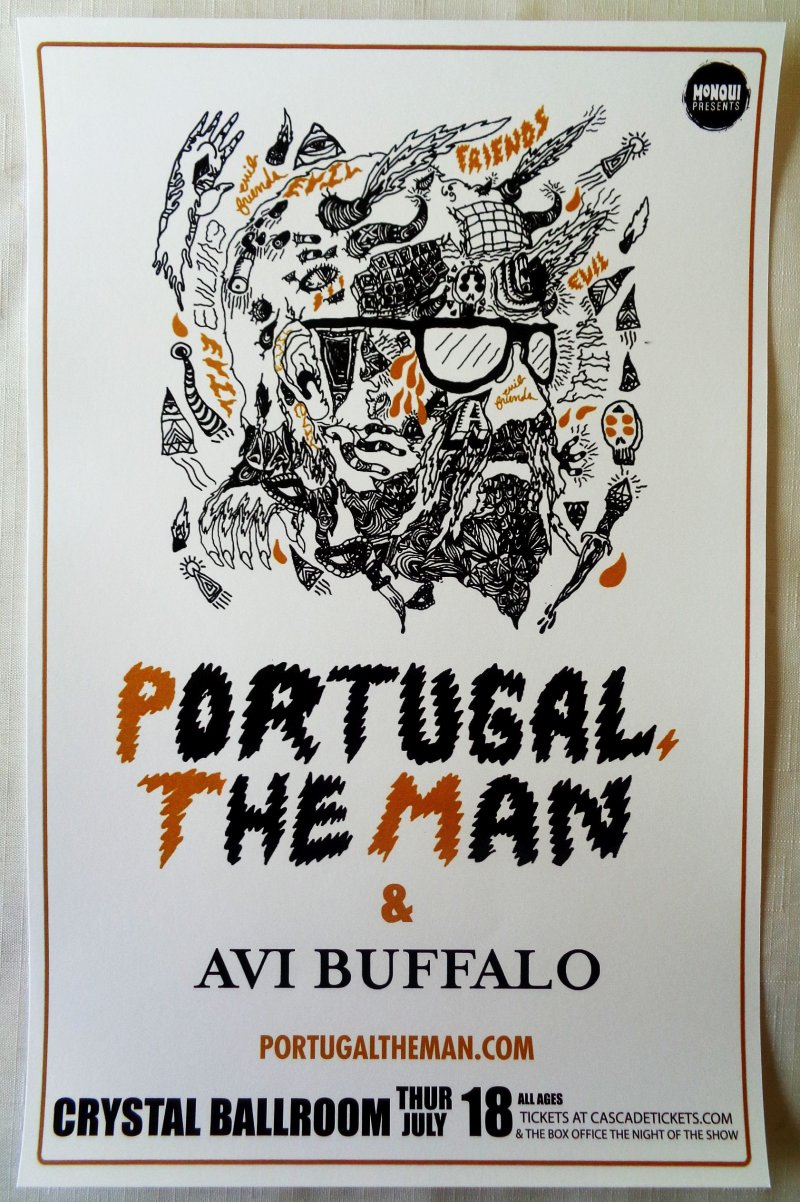 Image 0 of PORTUGAL THE MAN 2013 Gig POSTER Portland Oregon Concert