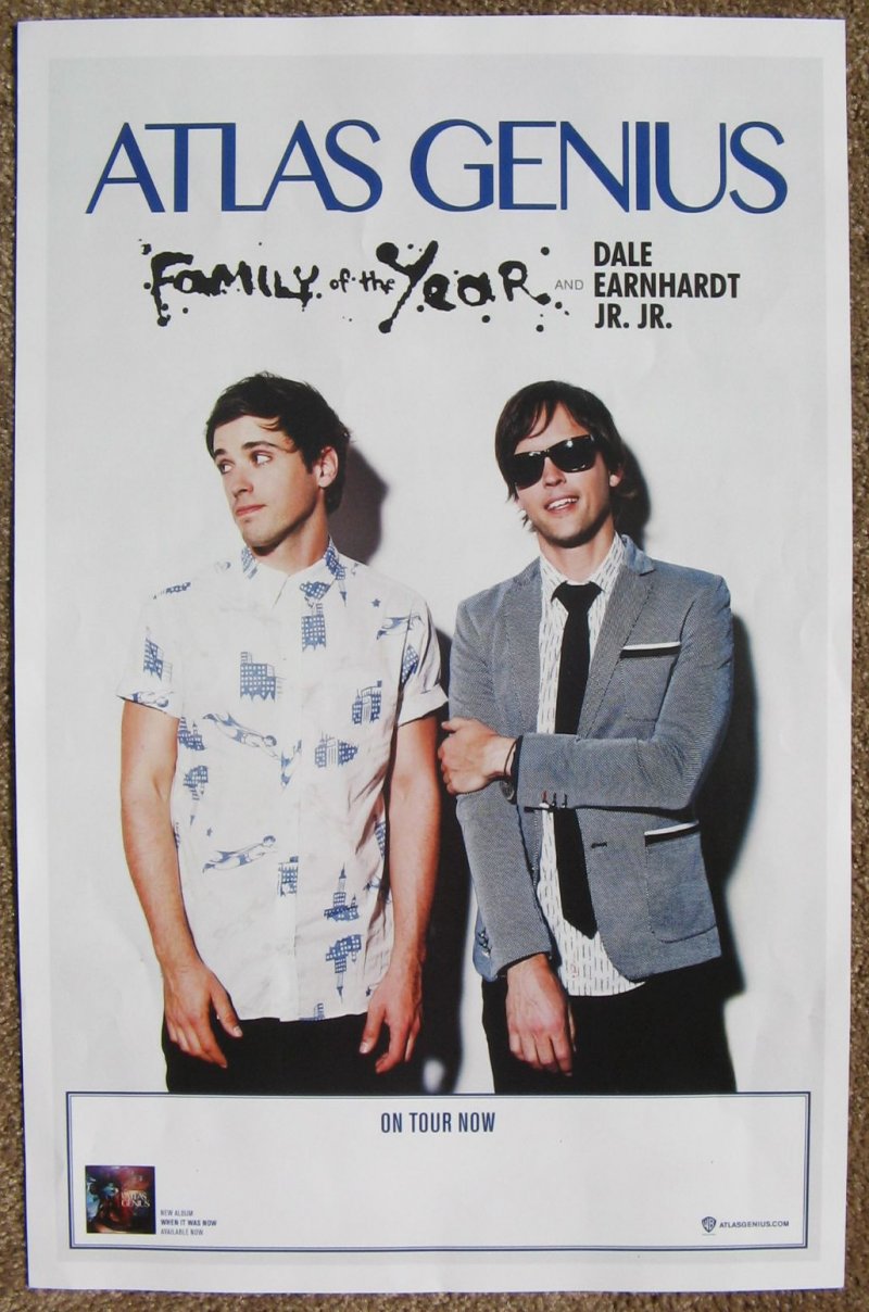 Image 0 of ATLAS GENIUS 2013 Tour POSTER Gig Concert FAMILY OF THE YEAR