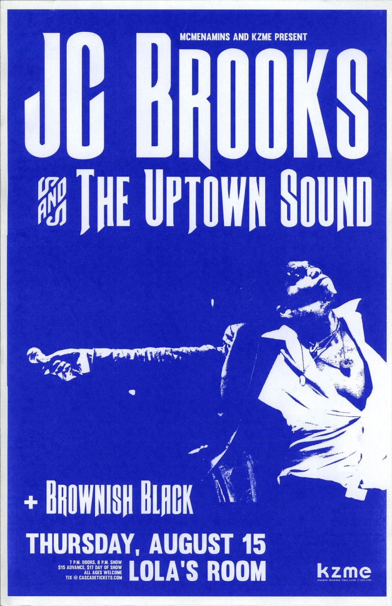 Brooks JC BROOKS & THE UPSIDE SOUND 2013 Gig POSTER Portland Oregon Concert