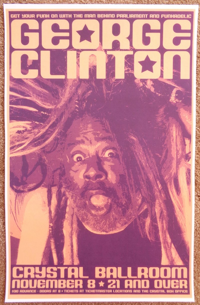 Image 0 of Clinton GEORGE CLINTON 2004 Gig POSTER Parliament Funkadelic Portland Concert