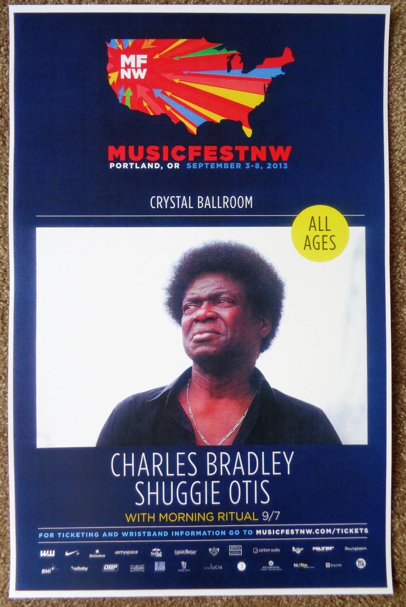 Image 0 of Bradley CHARLES BRADLEY 2013 Gig POSTER MFNW Musicfest NW Portland Oregn Concert