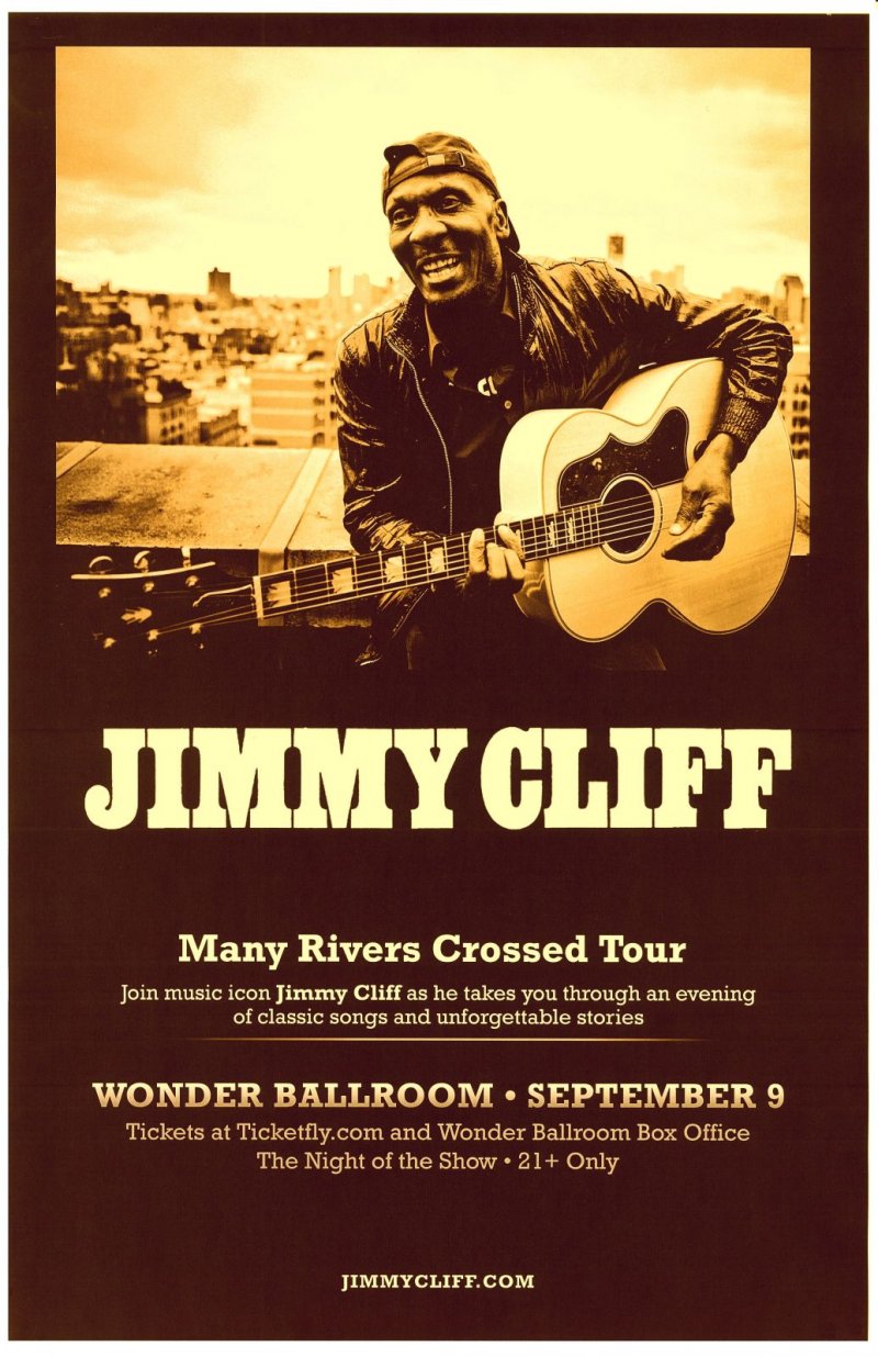 Cliff JIMMY CLIFF 2013 Gig POSTER Portland Oregon Concert Reggae