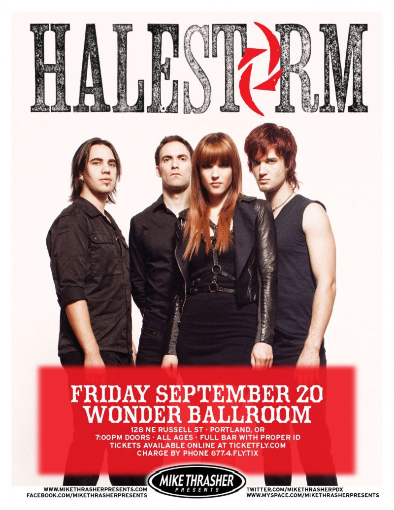 Image 0 of HALESTORM 2013 Gig POSTER Portland Oregon Concert