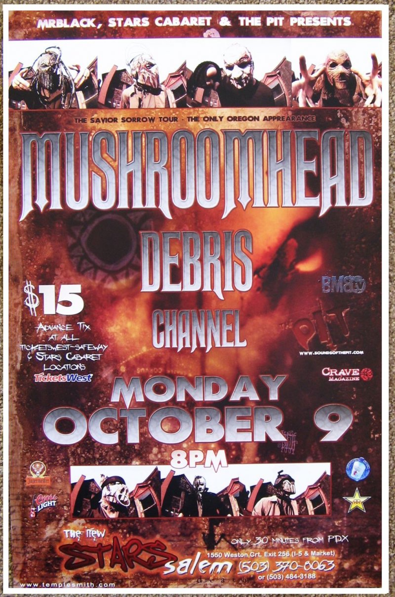 Image 0 of MUSHROOMHEAD 2006 Gig POSTER Salem Oregon Concert 