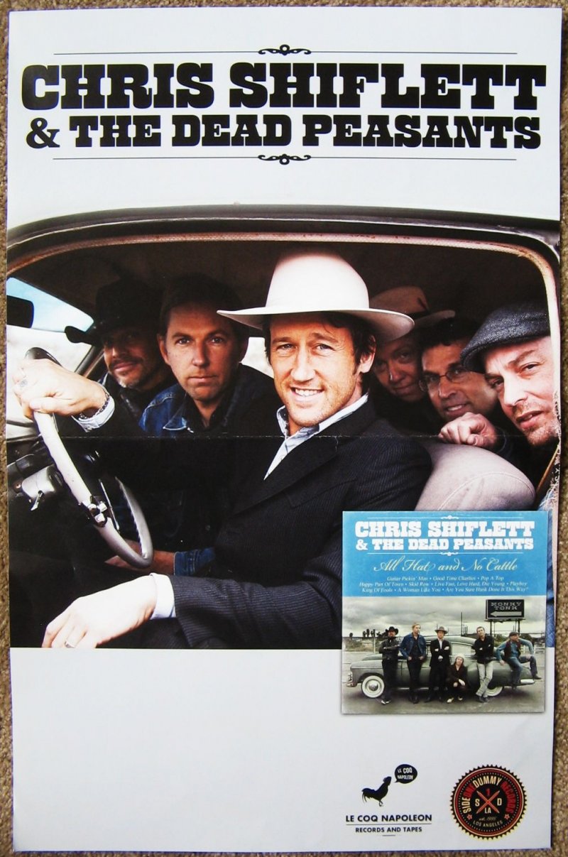 Image 0 of Shiflett CHRIS SHIFLETT &  DEAD PEASANTS POSTER All Hat And No Cattle Album 