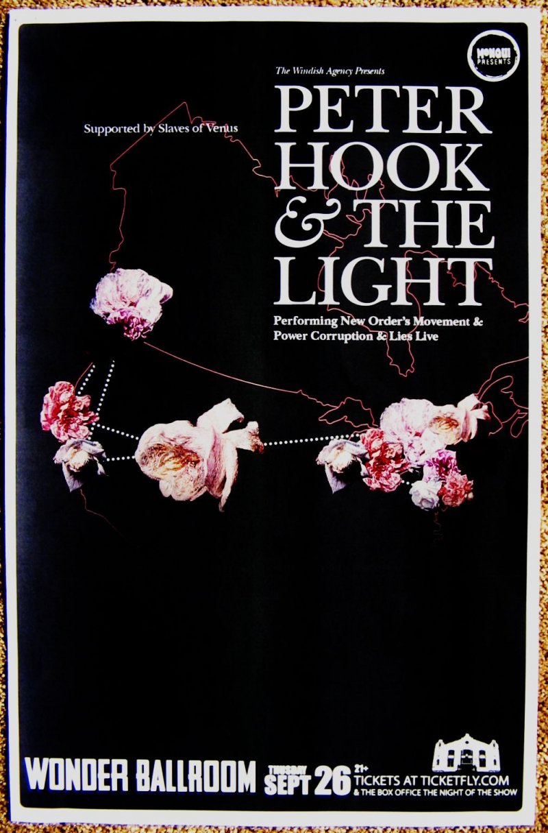 Image 0 of Hook PETER HOOK & THE LIGHT Gig POSTER 13 Oregn Concert JOY DIVISION / NEW ORDER