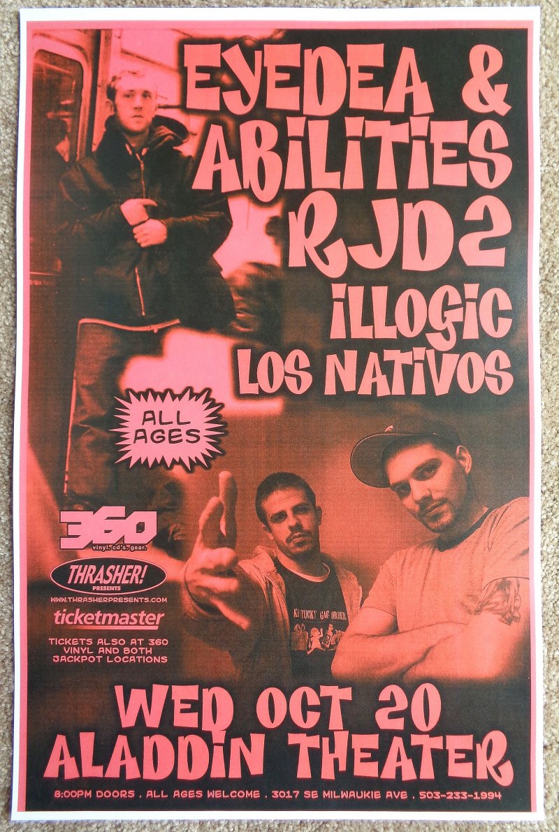 Image 0 of EYEDEA and ABILITIES 2004 Gig POSTER Portland Oregon Concert 