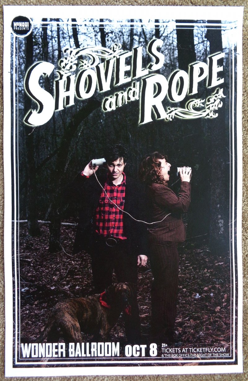 Image 0 of SHOVELS AND ROPE Gig POSTER Oct. 2013 Portland Oregon Concert