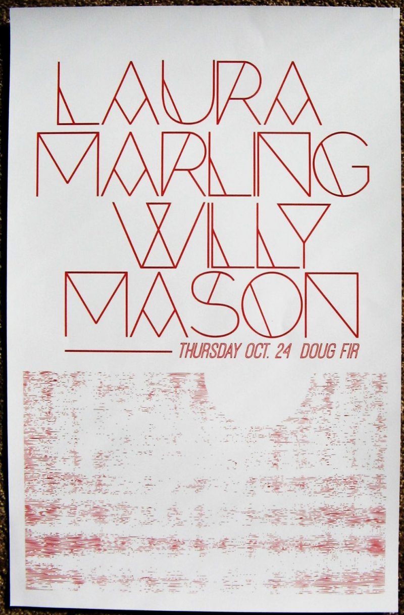 Image 0 of Marling LAURA MARLING / WILLY MASON 2013 Gig POSTER Portland Oregon Concert 