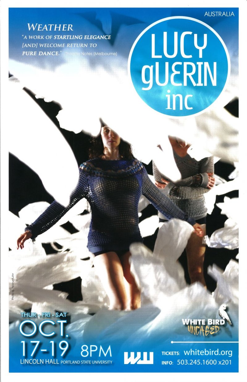 Image 0 of Guerin LUCY GUERIN WHITE BIRD DANCE 2013 POSTER Portland Oregon Weather Gig