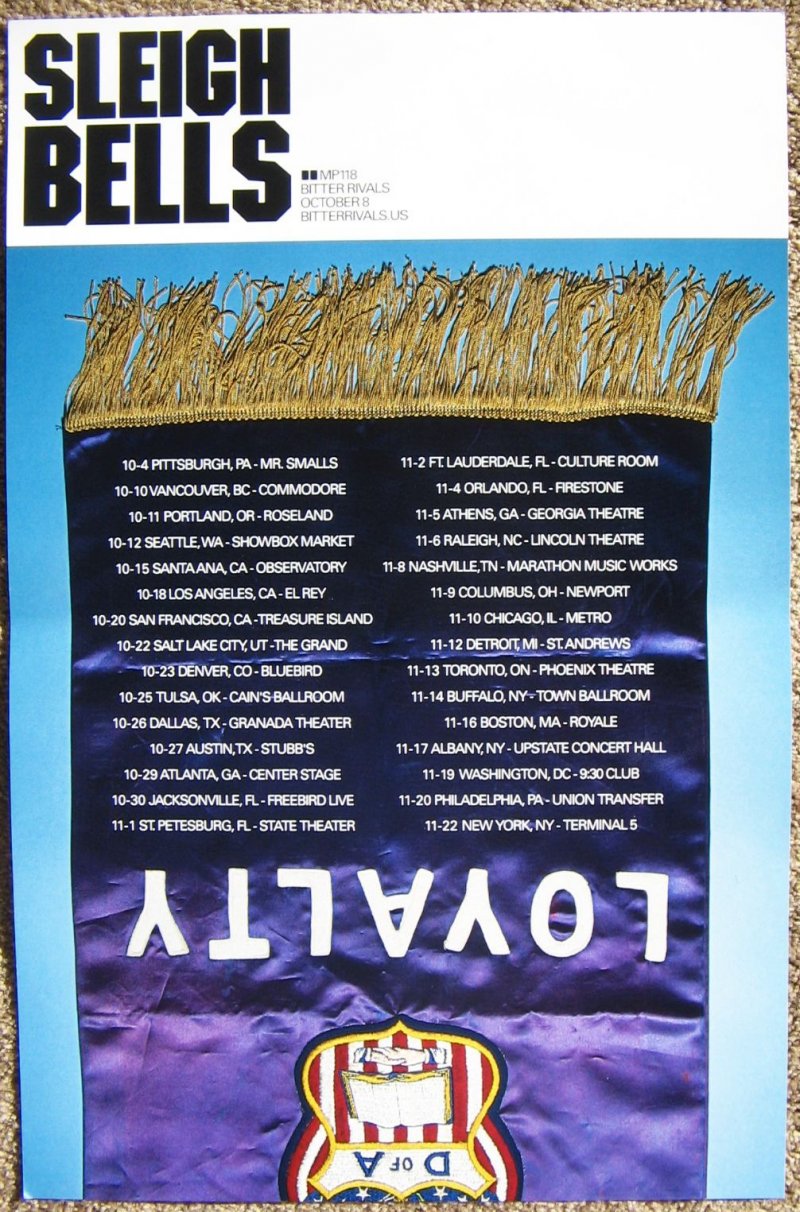 Image 0 of SLEIGH BELLS 2013 TOUR POSTER Gig Concert North America  