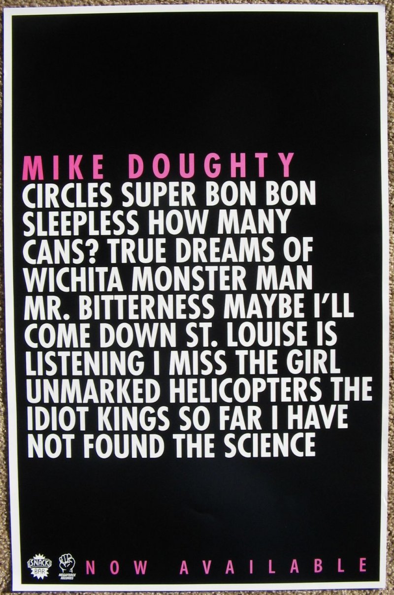 Doughty MIKE DOUGHTY Album POSTER Circles Super Bon Bon 