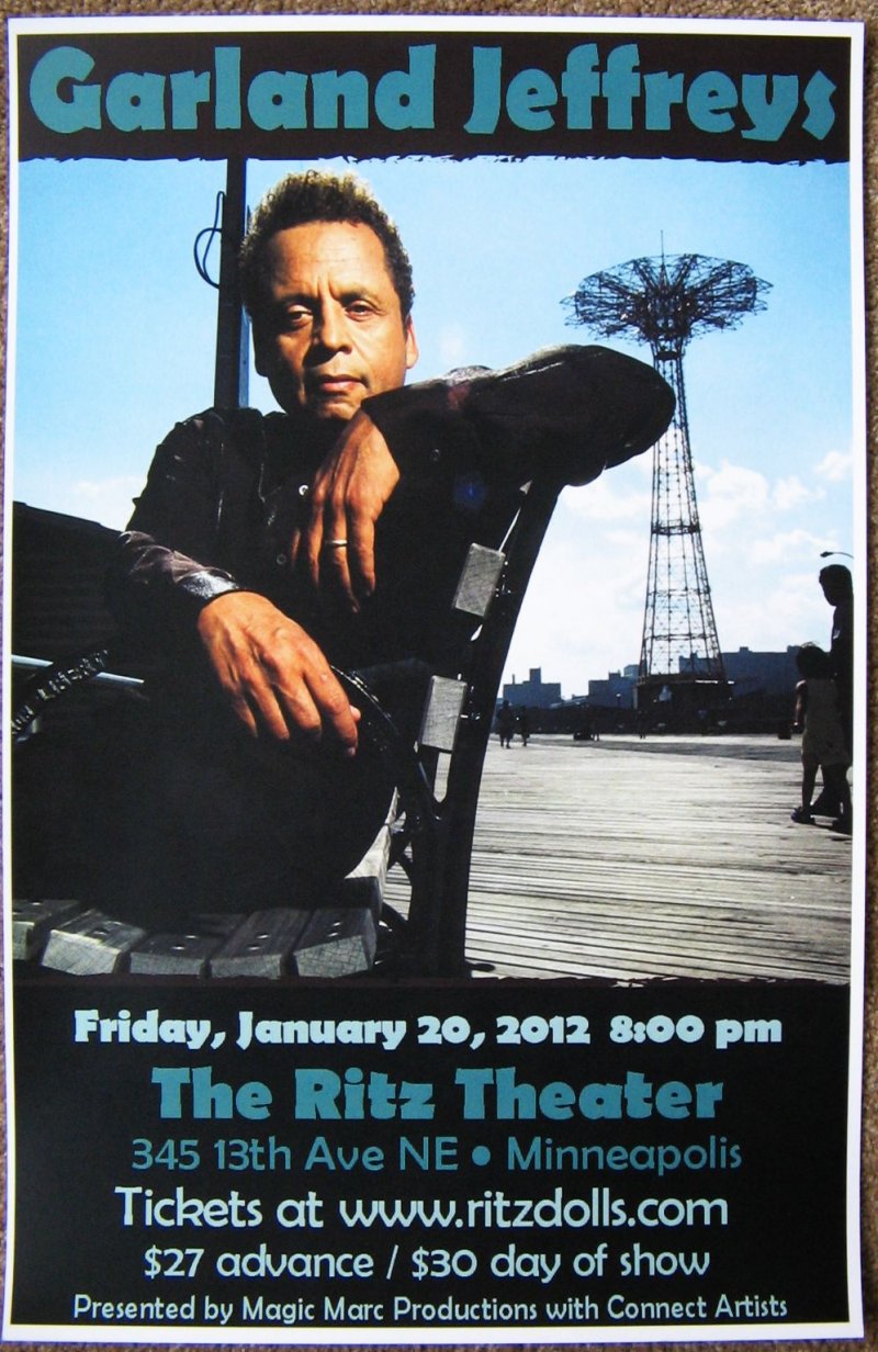 Image 0 of Jeffreys GARLAND JEFFREYS 2012 Gig POSTER Concert Minneapolis Minnesota