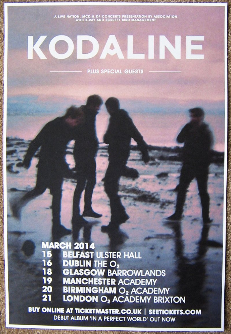 KODALINE 2014 UK Tour POSTER Gig Concert