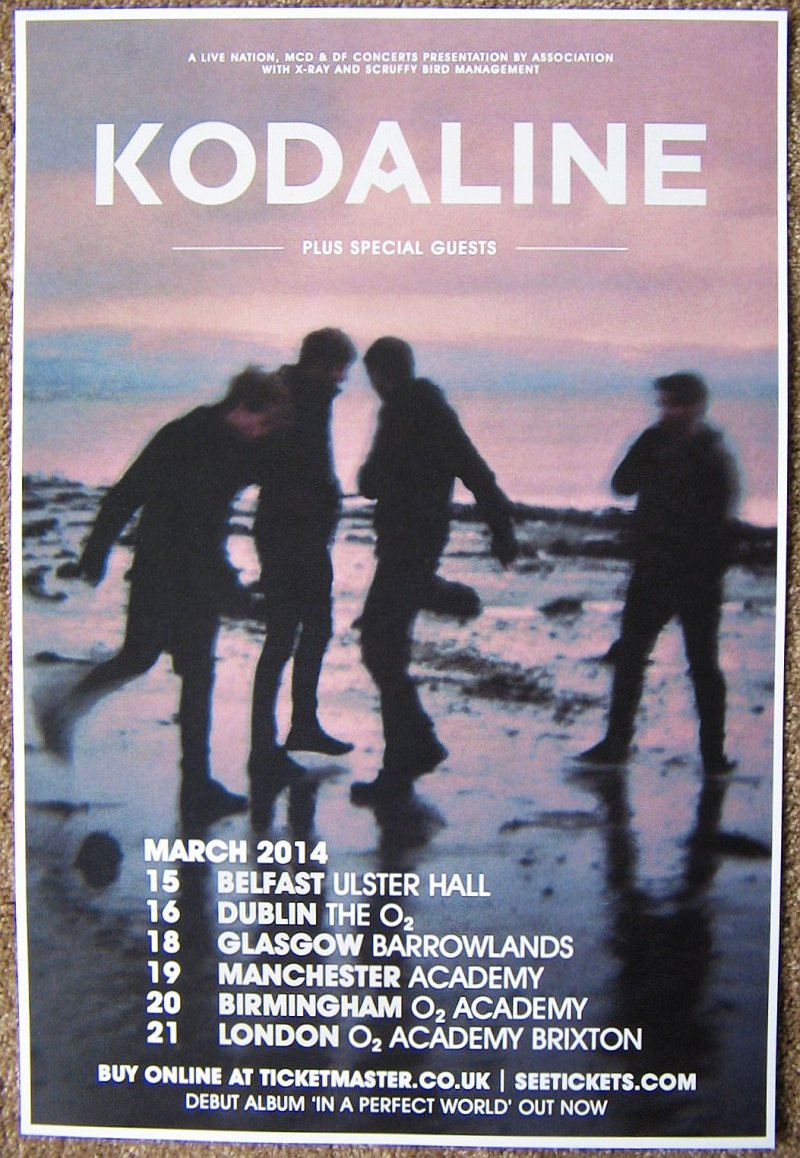 Image 0 of KODALINE 2014 UK Tour POSTER Gig Concert