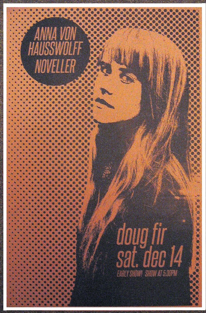 Image 0 of Von Hausswolff ANNA VON HAUSSWOLFF 2013 Gig POSTER Portland Oregon Concert