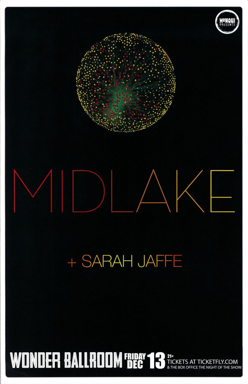 Image 0 of MIDLAKE 2013 Gig POSTER Portland Oregon Concert