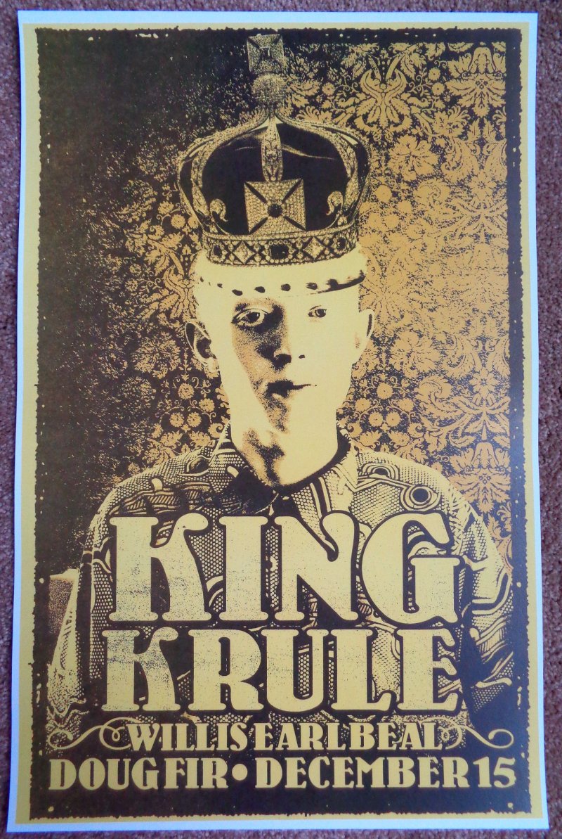 Image 0 of KING KRULE 2013 Gig POSTER Portland Oregon Concert
