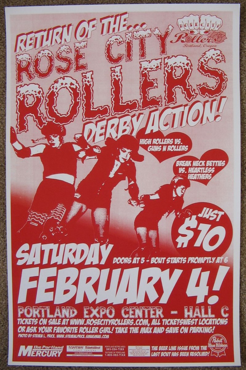 ROLLER DERBY 2006 POSTER Portland Oregon