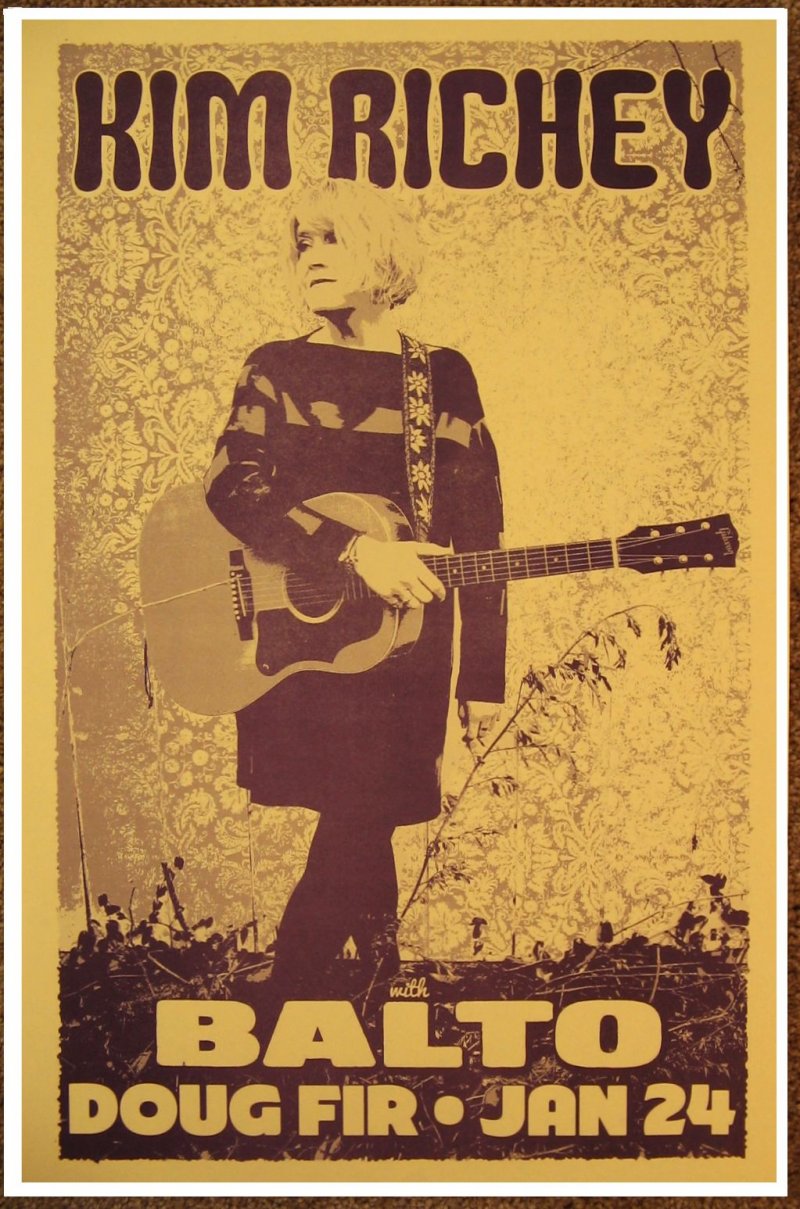 Image 0 of Richey KIM RICHEY 2014 Gig POSTER Portland Oregon Concert 