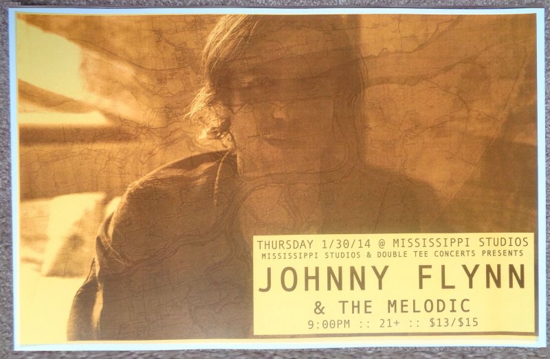 Image 0 of Flynn JOHNNY FLYNN 2014 Gig POSTER Portland Oregon Concert 