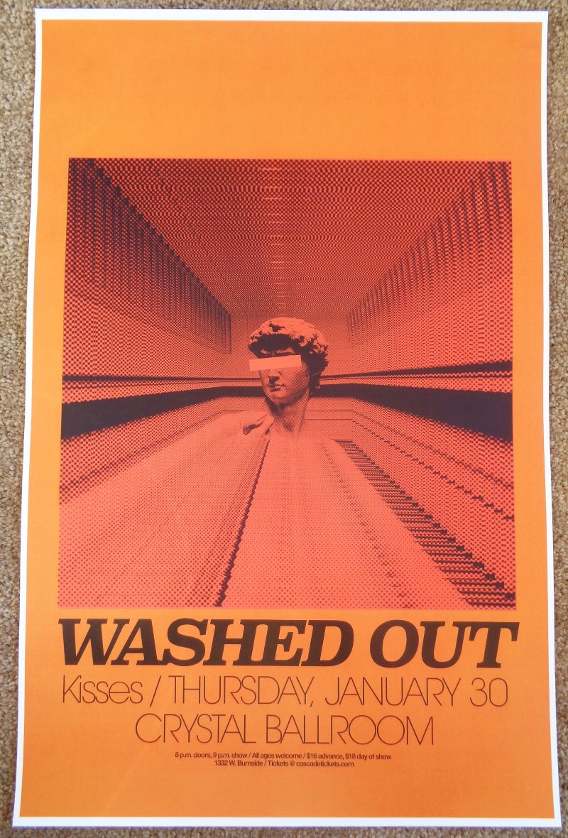 Image 0 of WASHED OUT 2014 Gig POSTER Portland Oregon Concert Ernest Greene