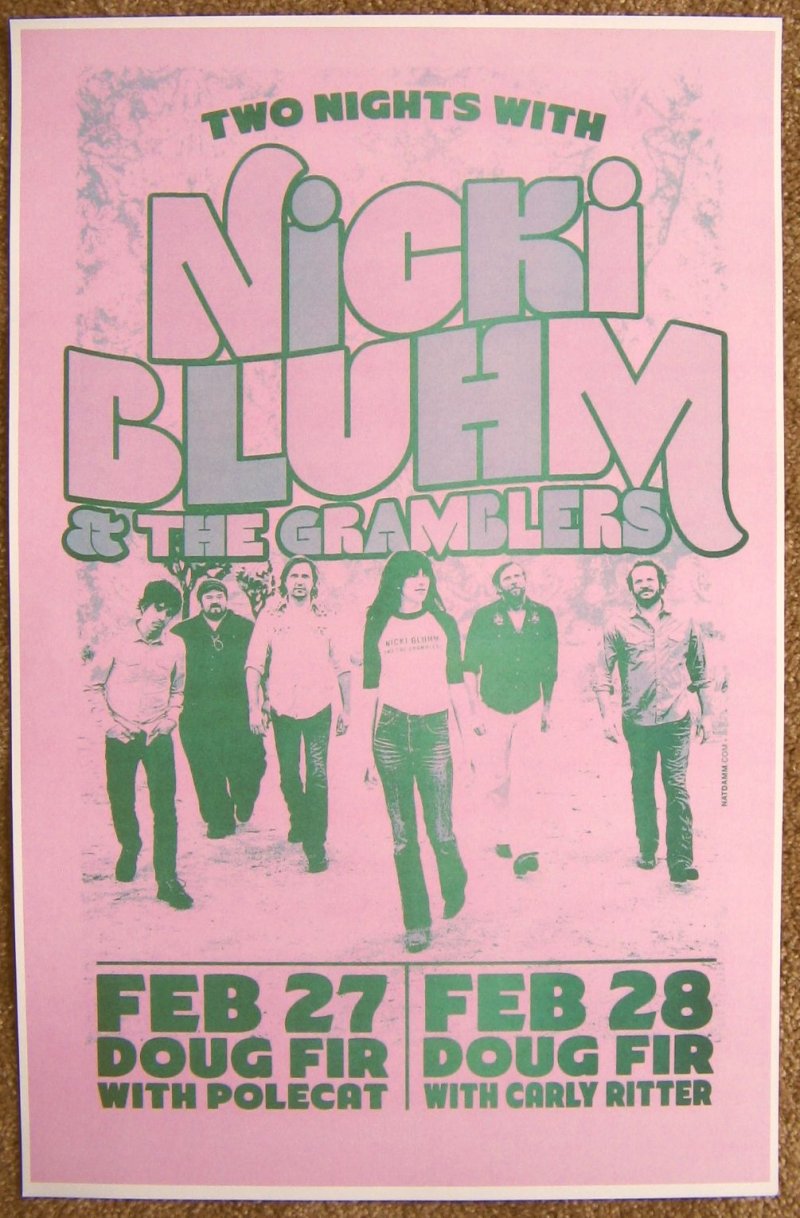 Image 0 of Bluhm NICKI BLUHM & THE GRAMBLERS 2014 Gig POSTER Portland Oregon Concert
