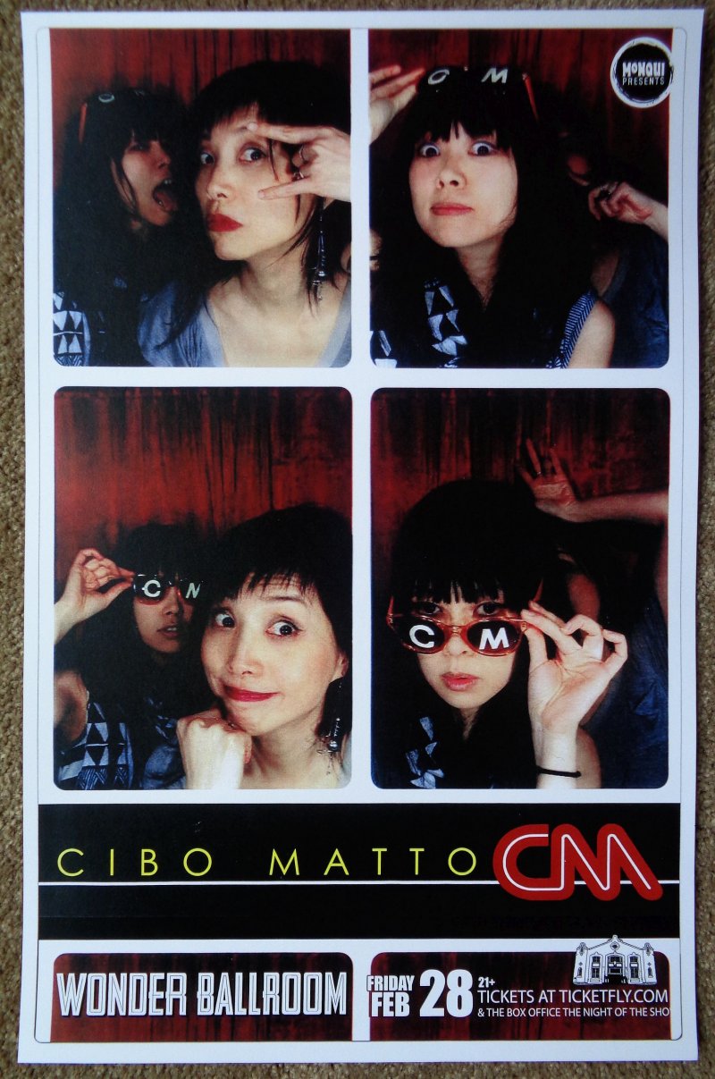 Image 0 of CIBO MATTO 2014 Gig POSTER Portland Oregon Concert