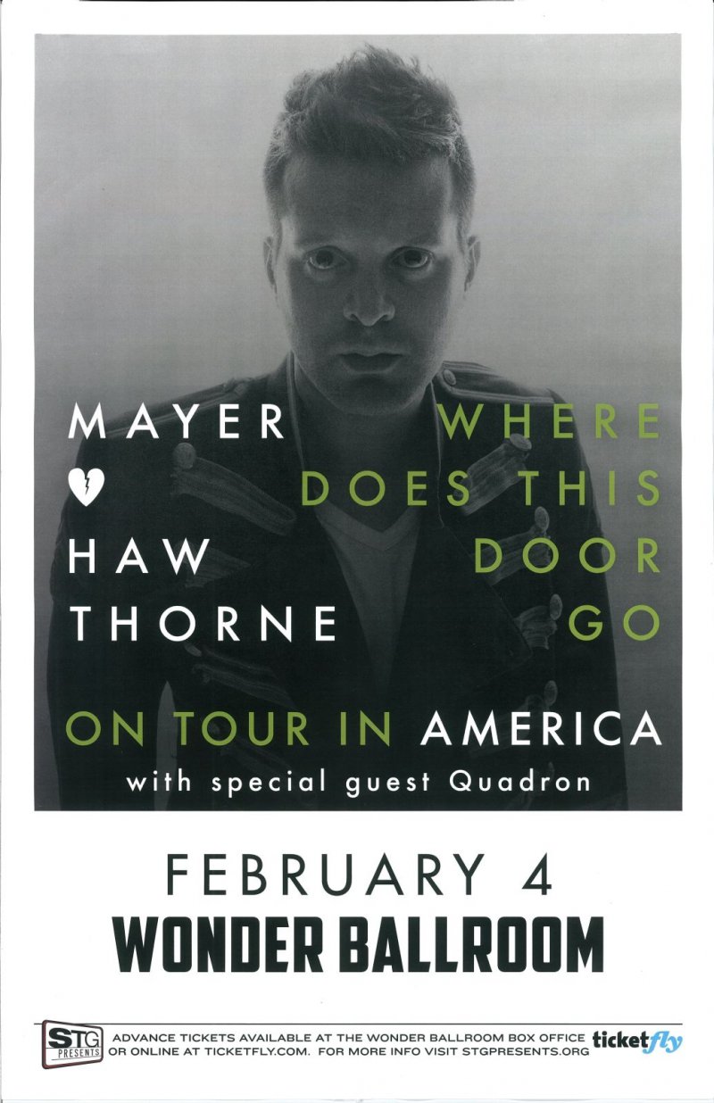 Image 0 of Hawthorne MAYER HAWTHORNE 2014 Gig POSTER Portland Concert Where Does This Door 