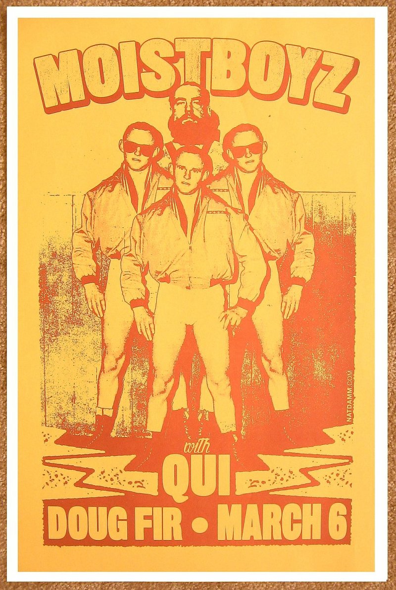 Image 0 of MOISTBOYZ 2014 Gig POSTER Portland Oregon Concert