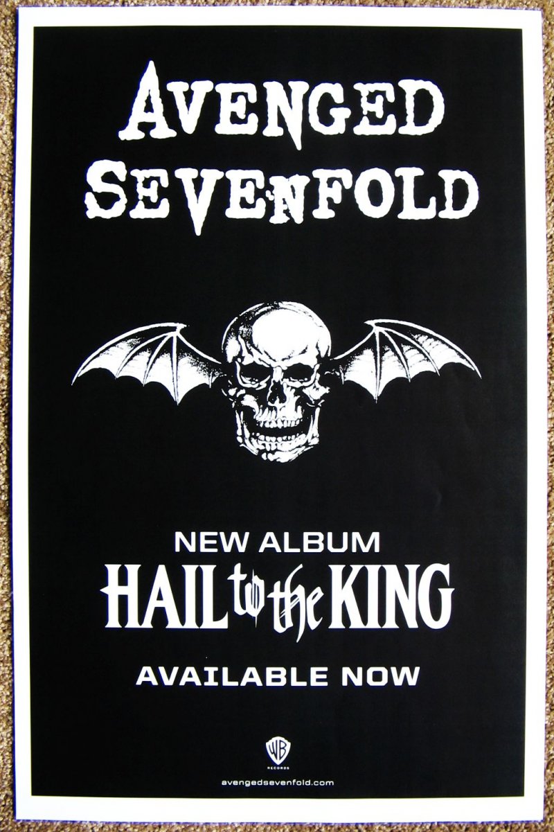 Image 1 of AVENGED SEVENFOLD Album POSTER Hail To The King 2-Sided